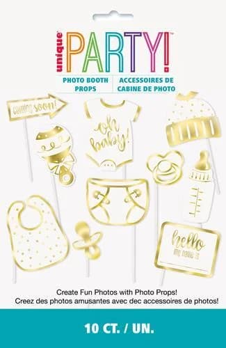 "oh baby" Foil Photo Props - Pk 10
