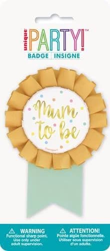 Mum to Be Gold Foil Stamped Award Ribbon