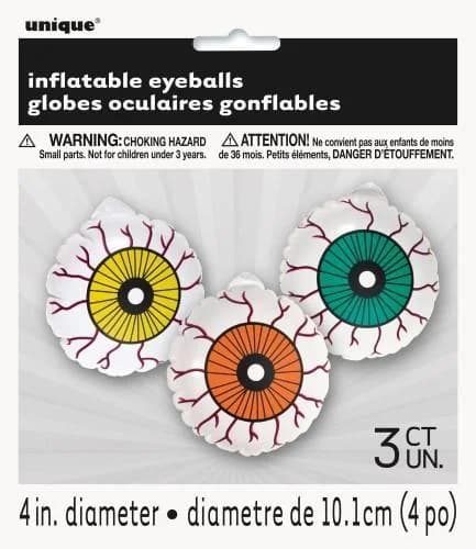 Inflatable Eye Balls - Pk 3