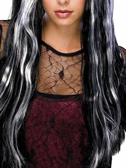 Long Witch Grey Streaked Wig – Adults