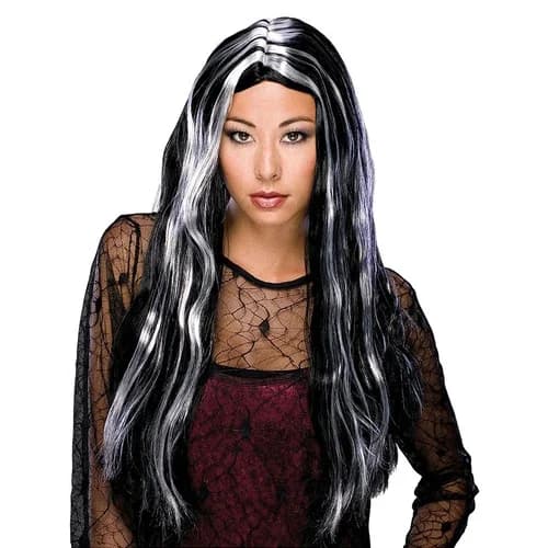 Long Witch Grey Streaked Wig – Adults