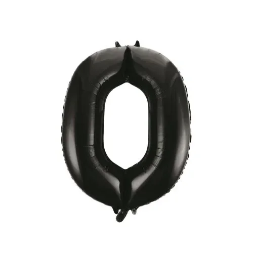 #0 34" Black Foil Balloon