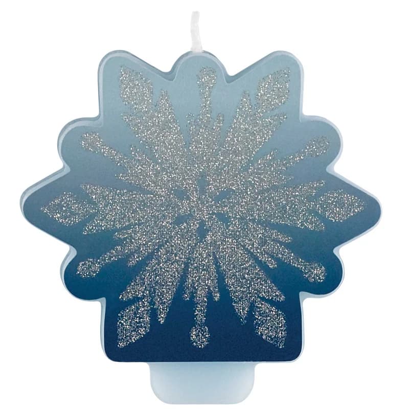 Frozen 2 Glittered Snowflake Candle