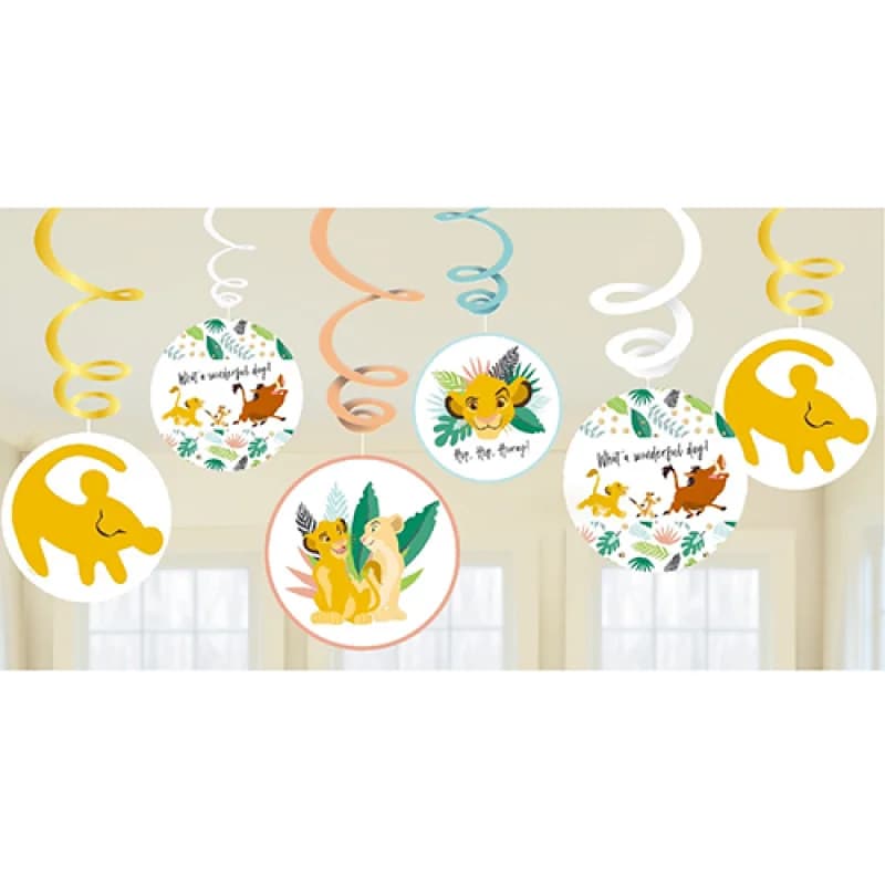 Lion King Swirl Decorations - Pk 6