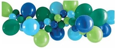 DIY Blue and Green Balloon Garland - Pk 40