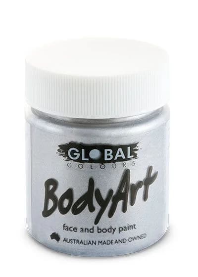 Metallic Silver Face & Body Paint (Aus made) - 45ml
