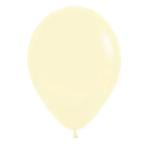 5" Pastel Matte Yellow Balloons - Pk 100