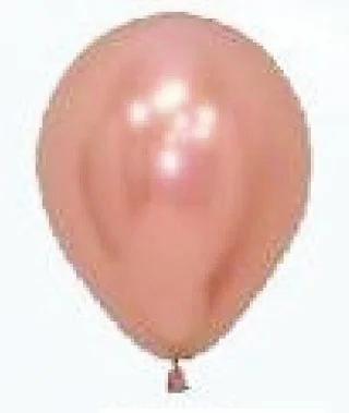 5" Chrome Rose Gold Balloons - Pk 50