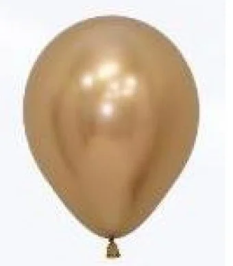 5" Chrome Gold Balloons - Pk 50