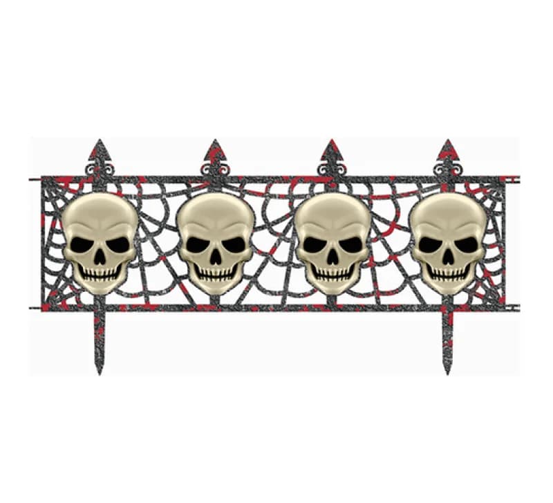 Skull Fence Decorations Multipack - Pk 2