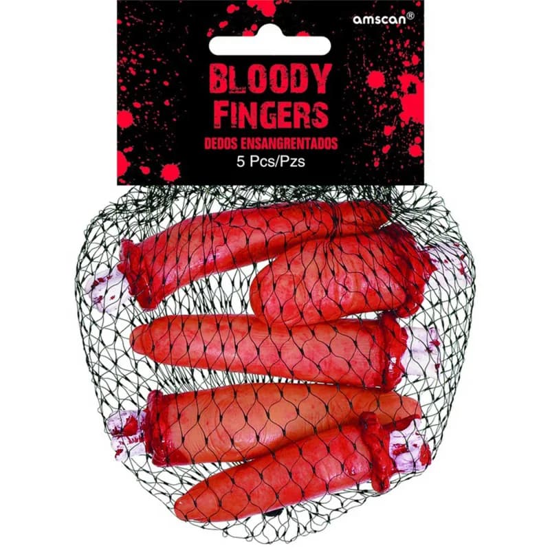 Asylum Bloody Fingers Decorations Plastic - Pk 5