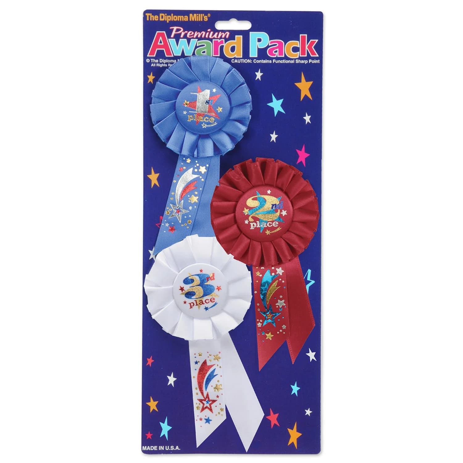 1st, 2nd, 3rd, Place Award Pack Rosettes
