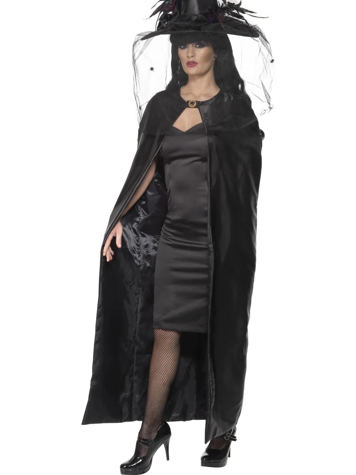 Adult's Deluxe Black Witch's Cape