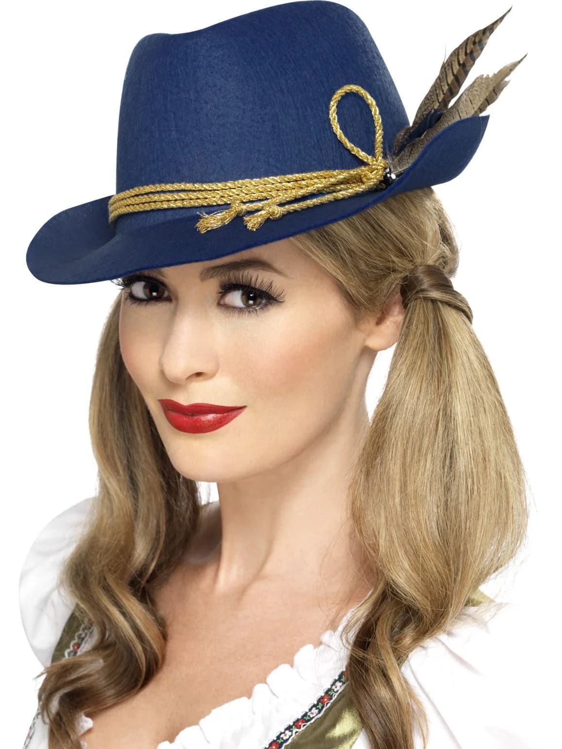 Authentic Blue Bavarian Oktoberfest Hat