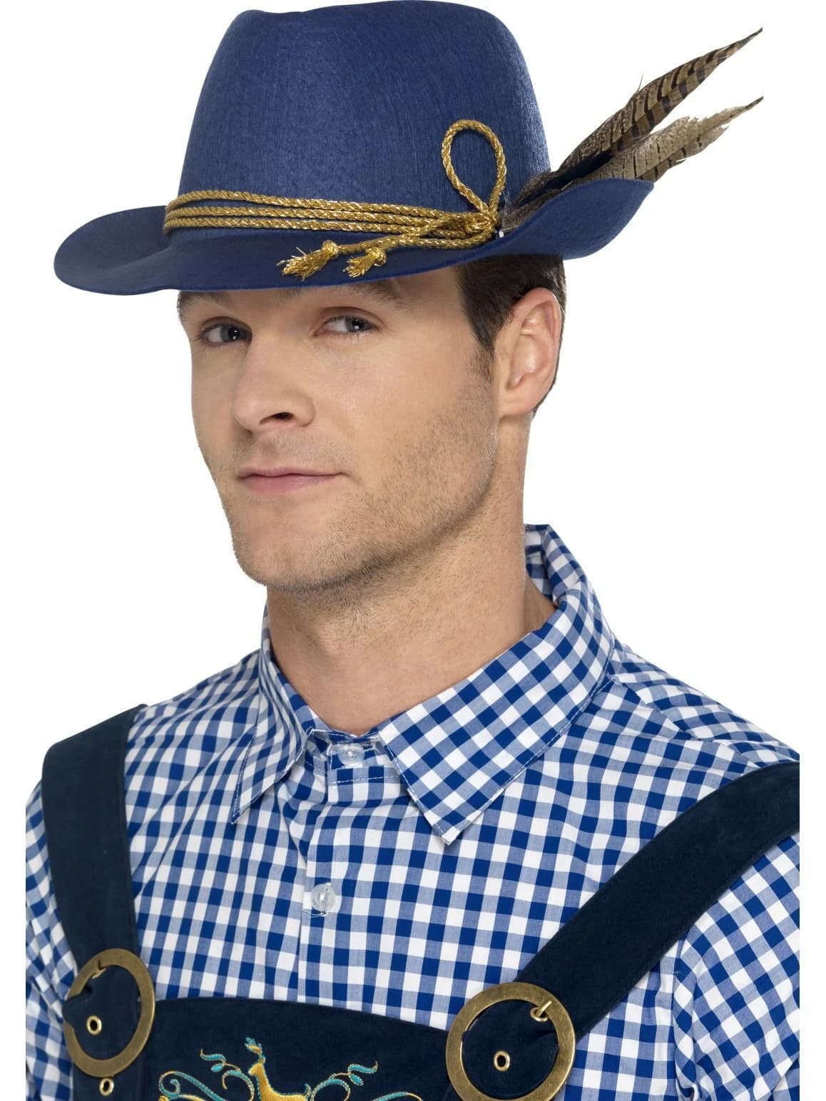 Authentic Blue Bavarian Oktoberfest Hat