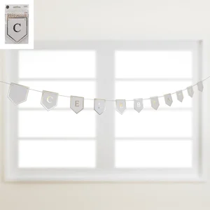 Celebrate' White & Gold Bunting (3m)**