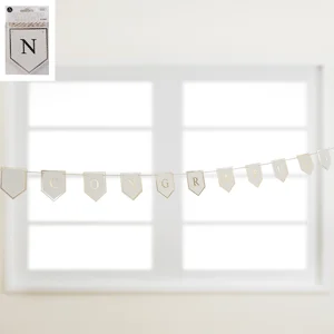 "Congratulations" White & Gold Mini Bunting (3m)
