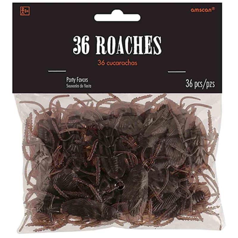 Fake Plastic Cockroaches - Pk 36