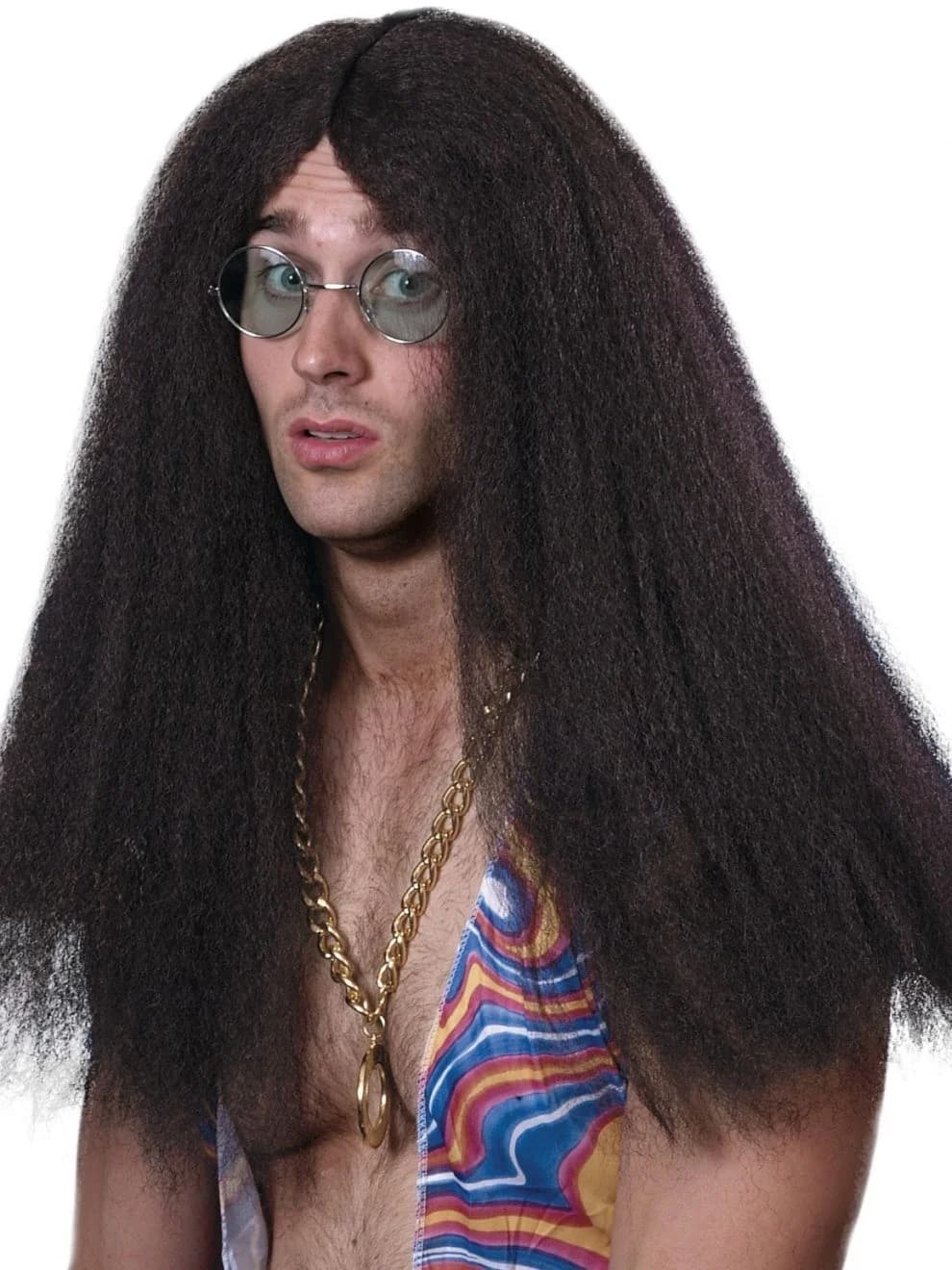 Long Brown Hippy Wig