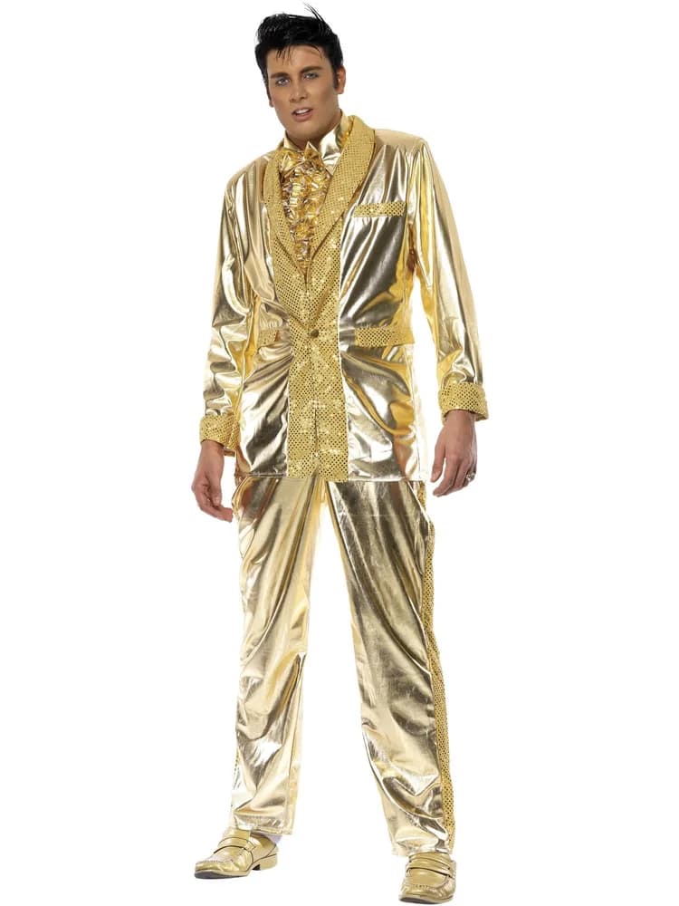 Adults Elvis Gold Suit Costume