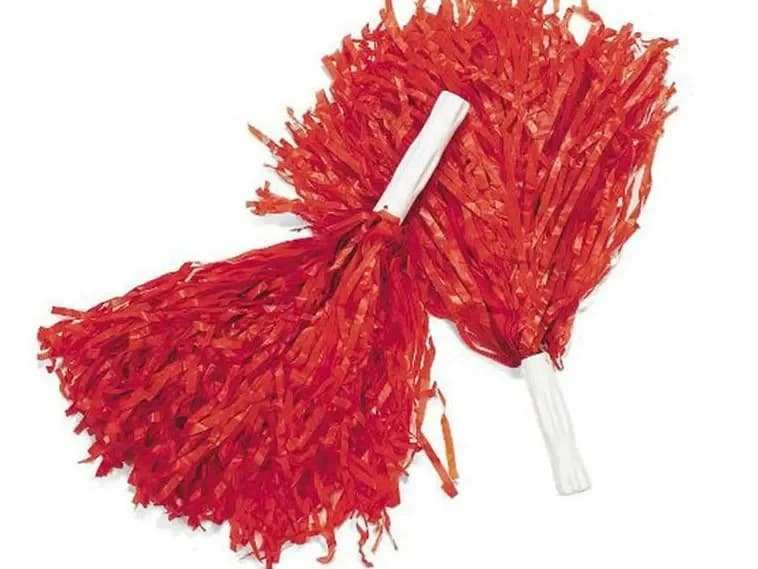 Red Pom Poms - Pk 2