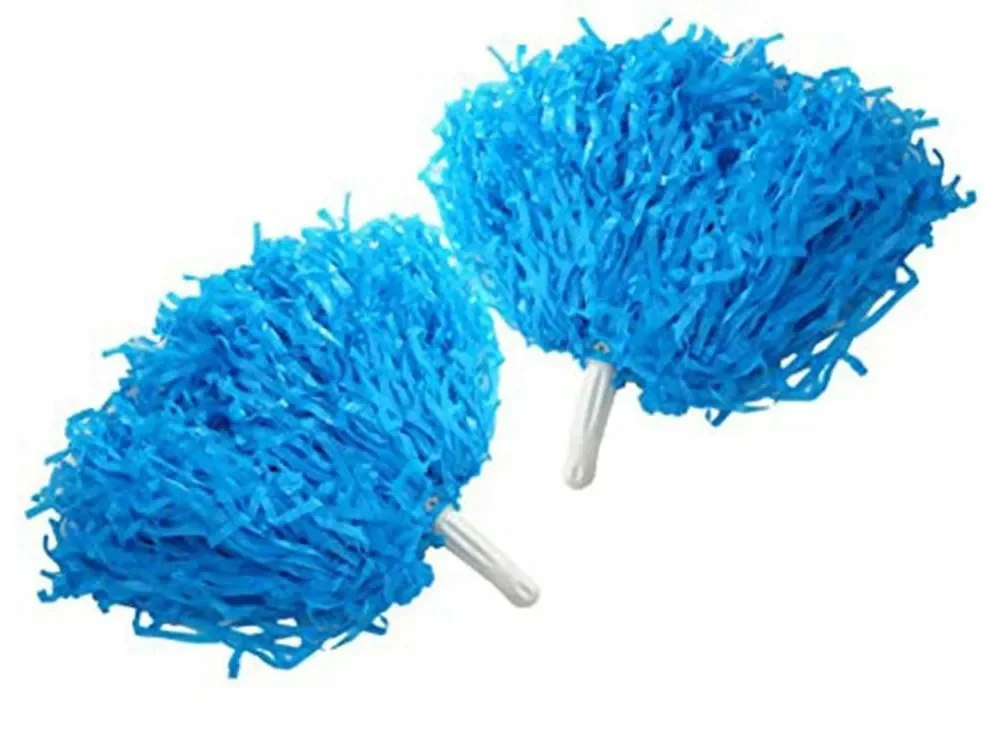 Blue Pom Poms - Pk 2