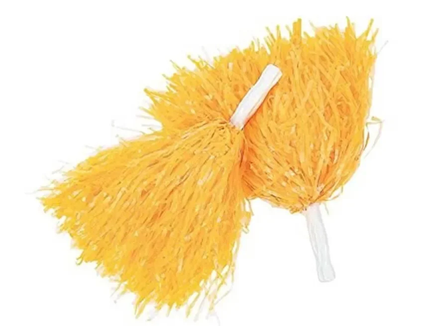 Yellow Pom Poms - Pk 2