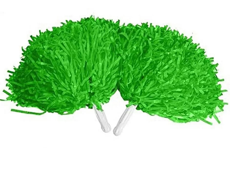Green Pom Poms - Pk 2