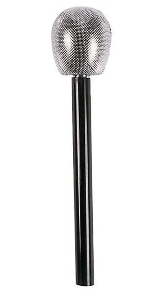 Silver Metallic Fake Microphone (27cm)