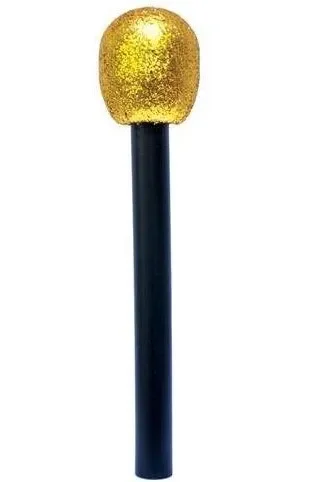Gold Metallic Fake Microphone (27cm)