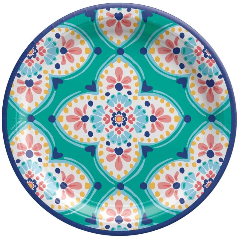 Boho Vibes Paper Plates (26cm) - Pk 8