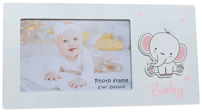 Pink Baby Elephant 6" x 4" Photo Frame*