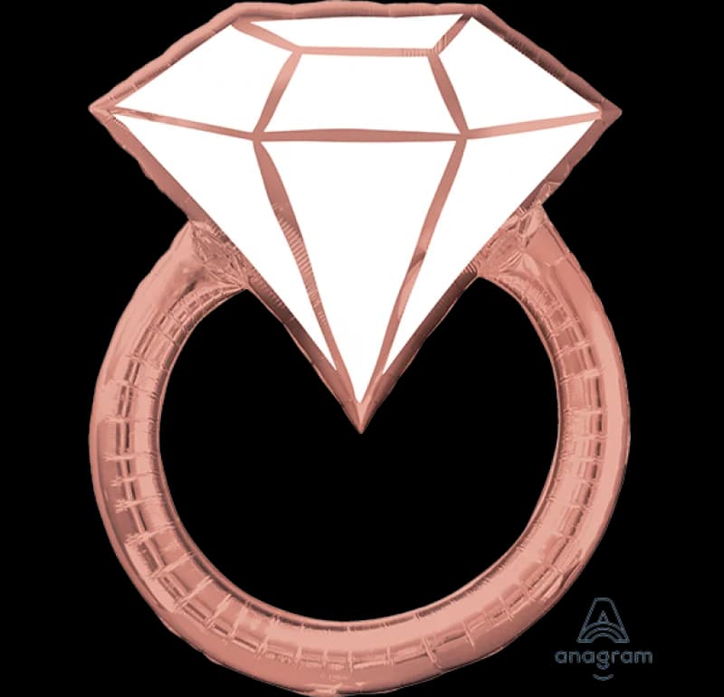 Rose Gold Diamond Ring SuperShape XL Foil (76cm)