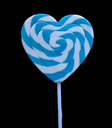 Mega Blue Heart Swirl Lollipop (85g)