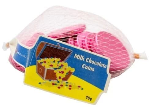 Pink Milk Chocolate Coins (75g)