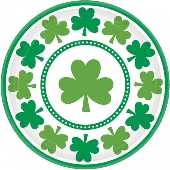 Lucky Shamrock 7" Round Plate