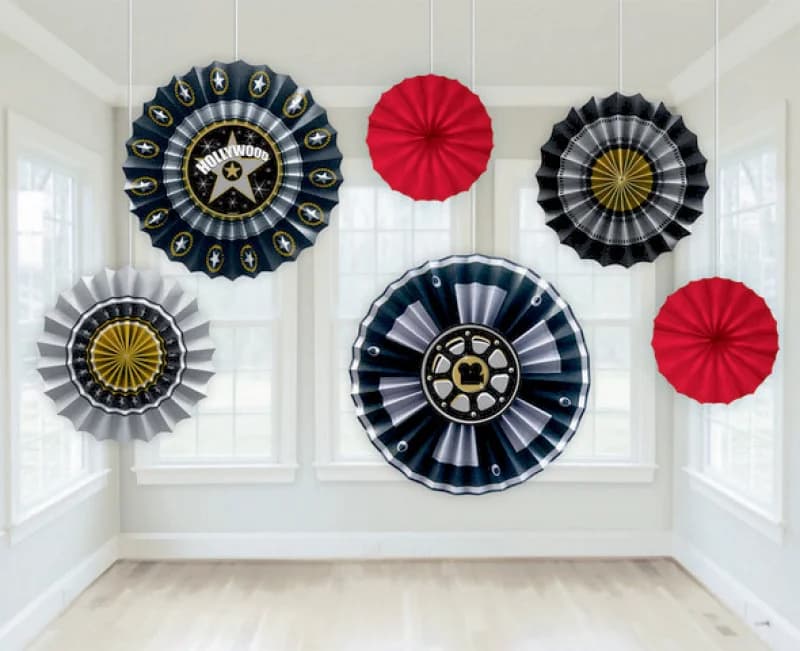 Hollywood Themed Paper Hanging Lanterns - 6pk*