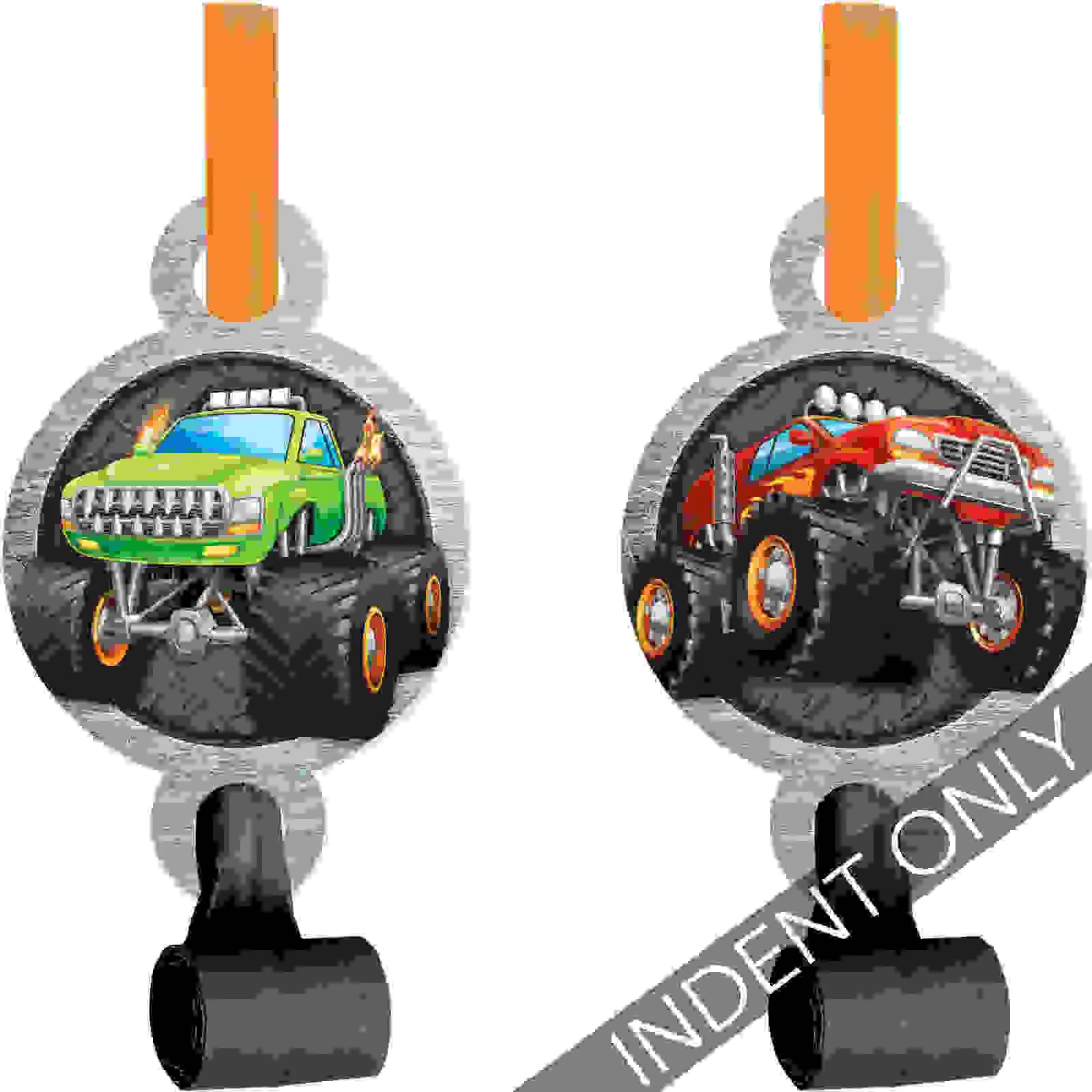 Monster Truck Rally Blowouts with Medallion - Pk 8