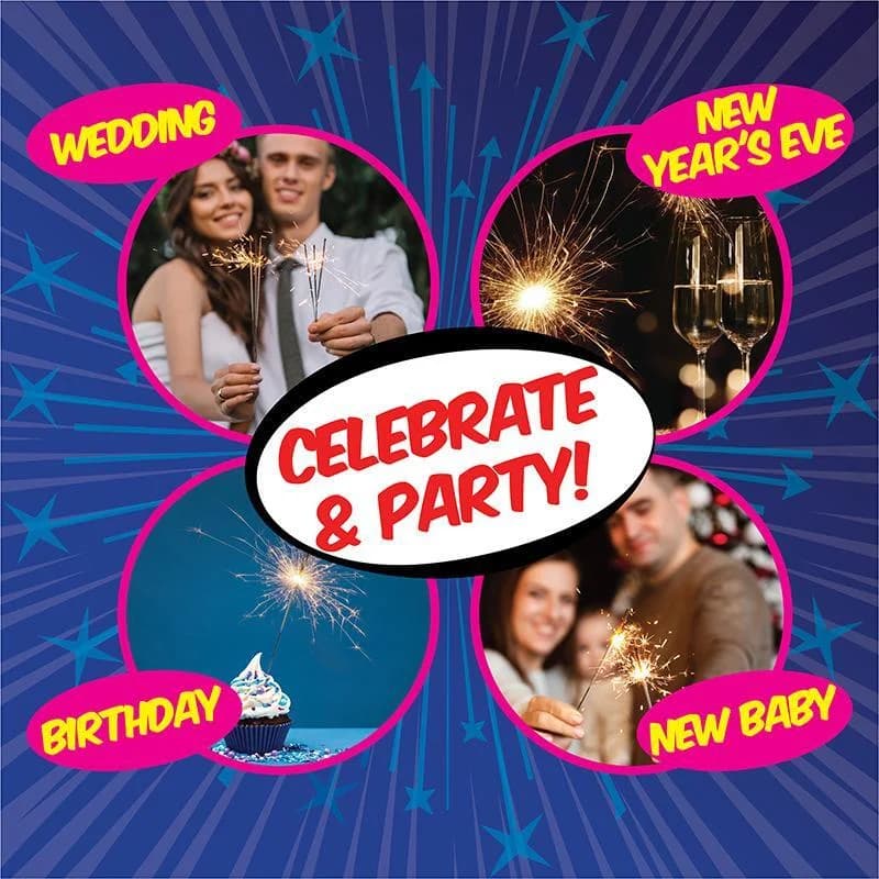Silver Celebration Sparklers (25 cm) – Pk 20