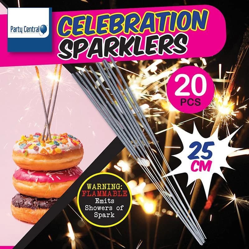 Silver Celebration Sparklers (25 cm) – Pk 20