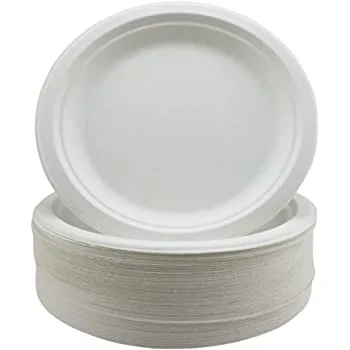 White Sugarcane Dinner Plates 230mm - Pk 50