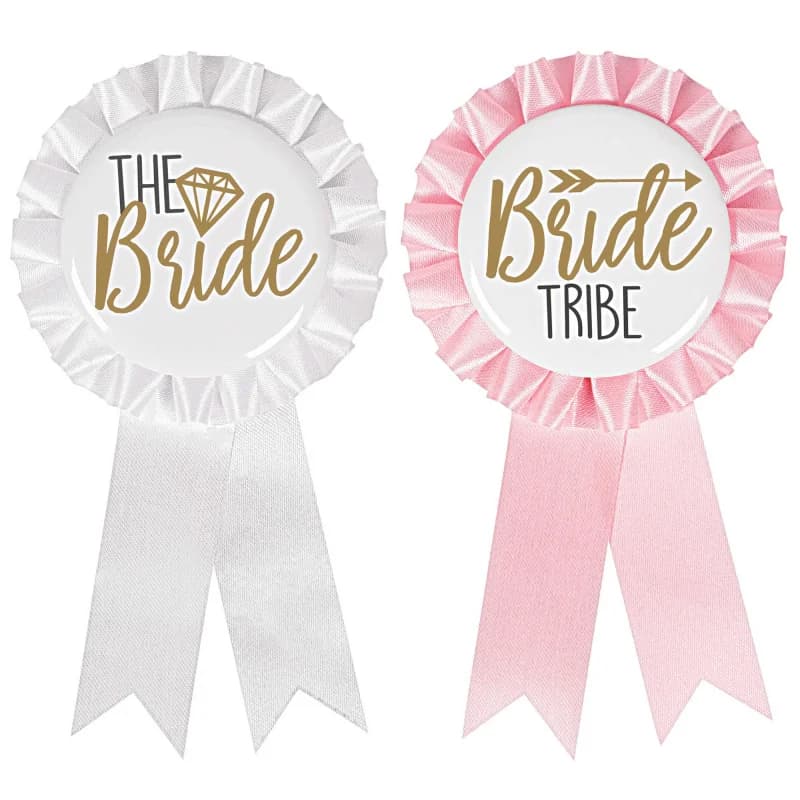 Deluxe 1 x Bride, 7 x Bride Tribe Award Ribbons - Pk 8