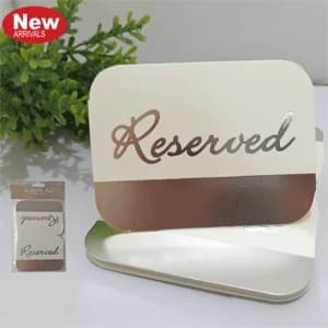 Reserved Silver Placecards - Pk 20**