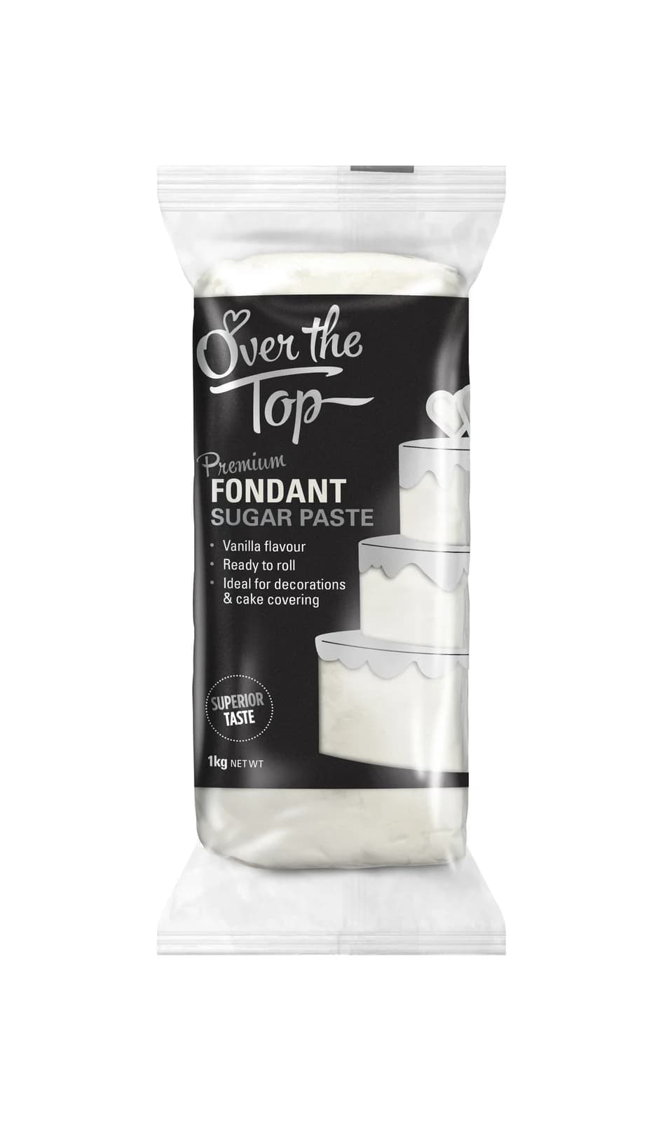 Over the Top White Premium Fondant 1kg-GST FREE
