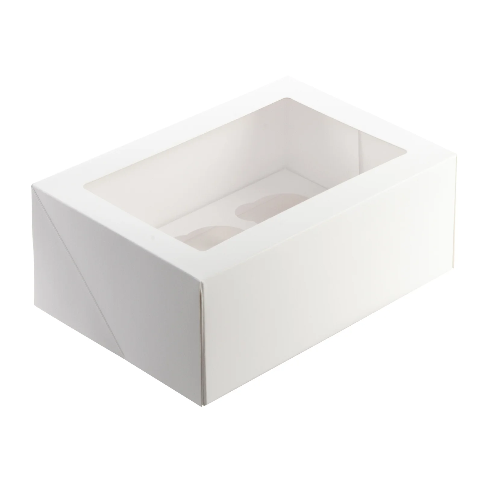 Mondo White 6 Cupcake Box (25.4 x17.7x10cm)