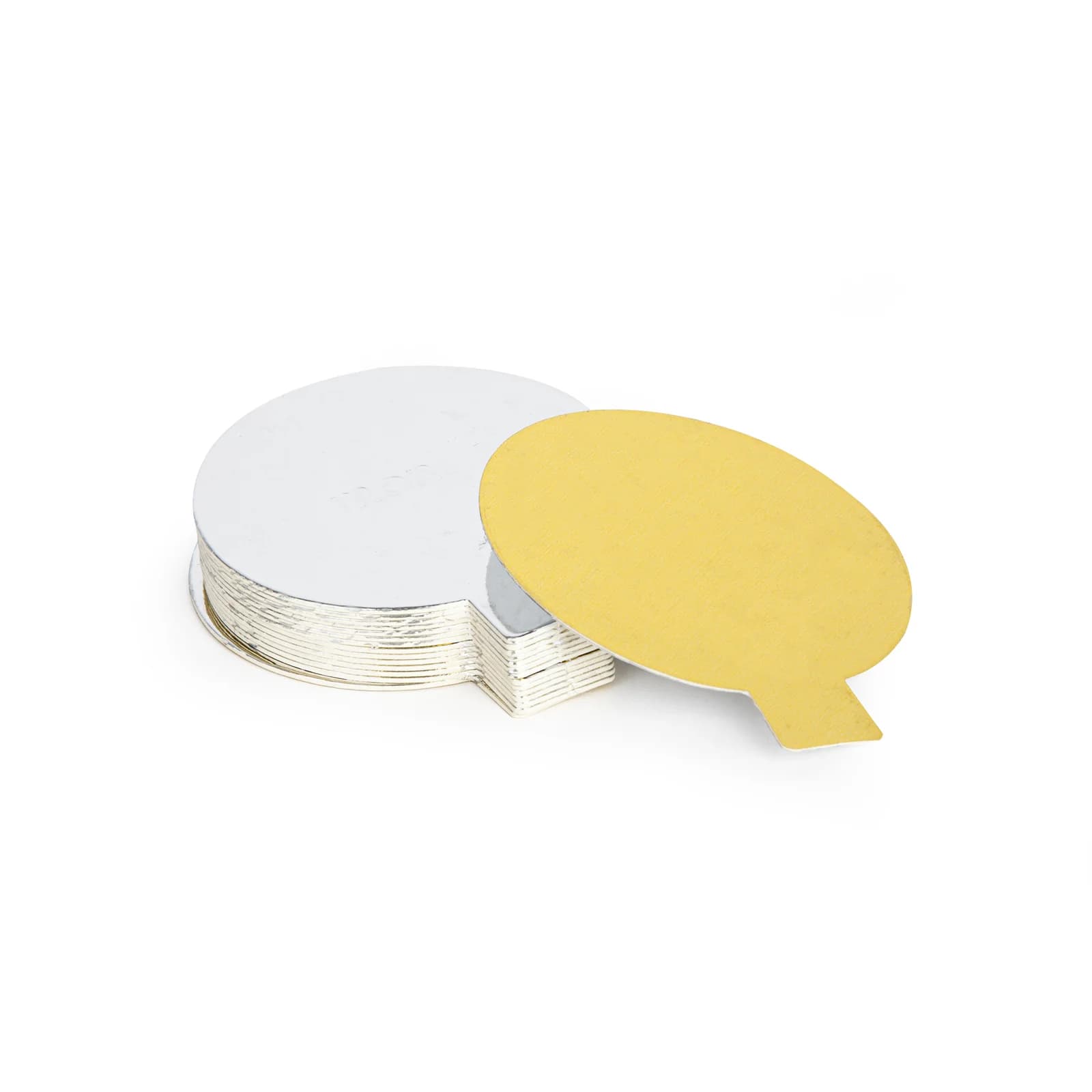 Mondo Compressed Double-Sided Gold/Silver Cake Slip Round 80mm- 25pk