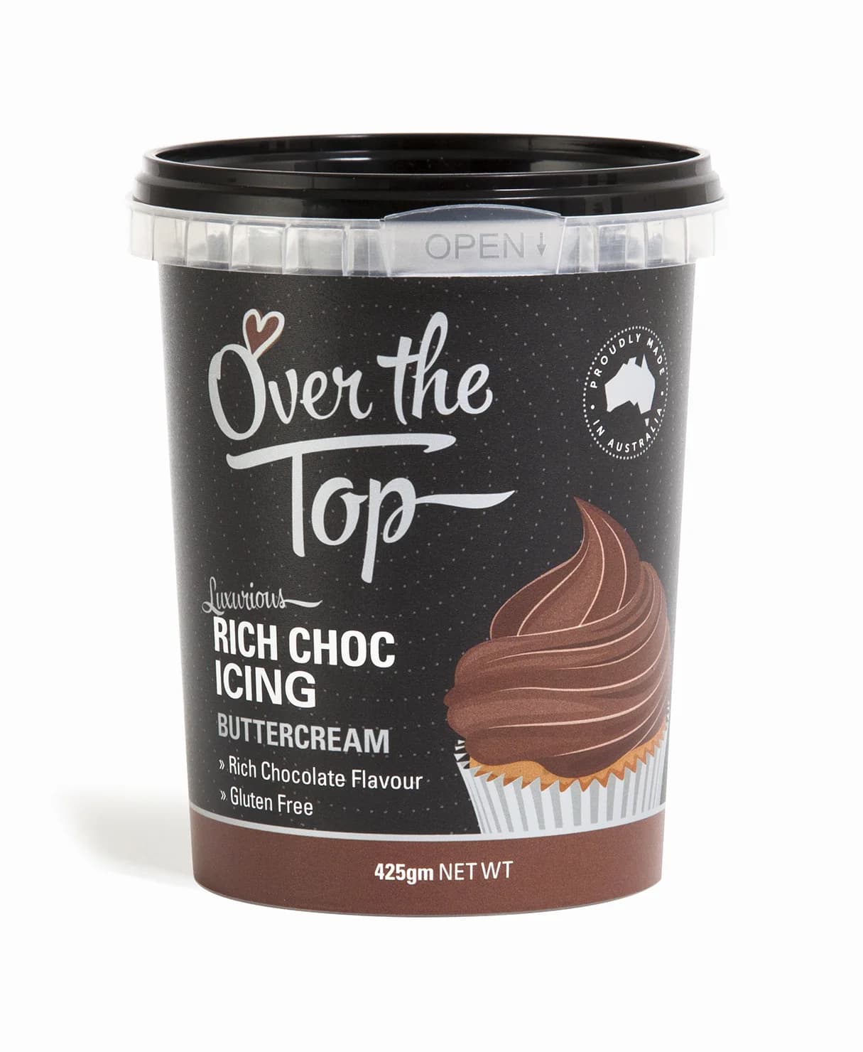 Over The Top Chocolate Brown Buttercream (425g)