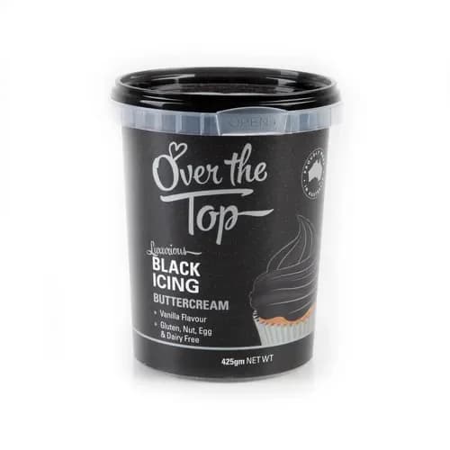 Over The Top Black Buttercream (425g)