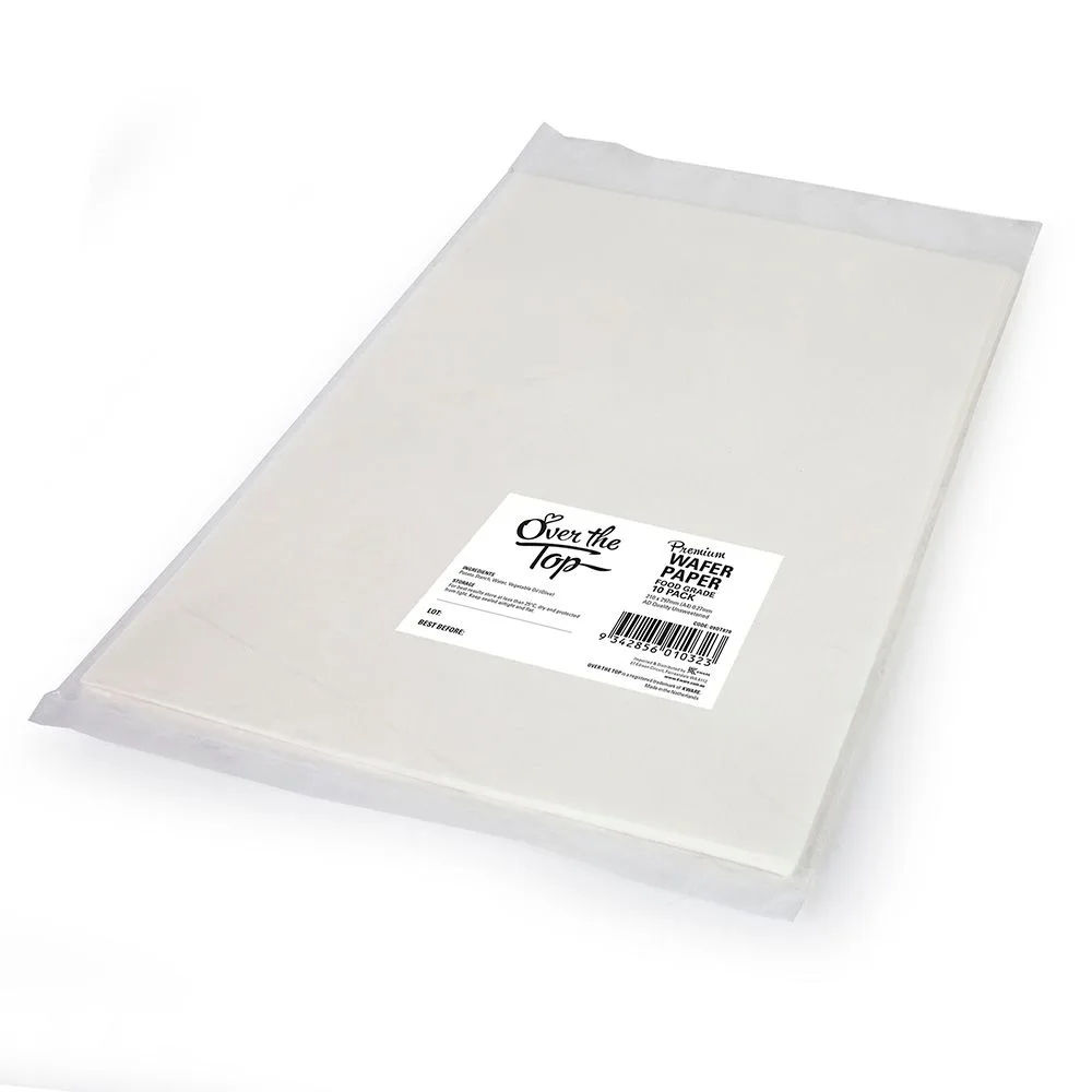 Over the Top Wafer Paper A4 0.27mm AD Quality - Unsweetened - 10 pack