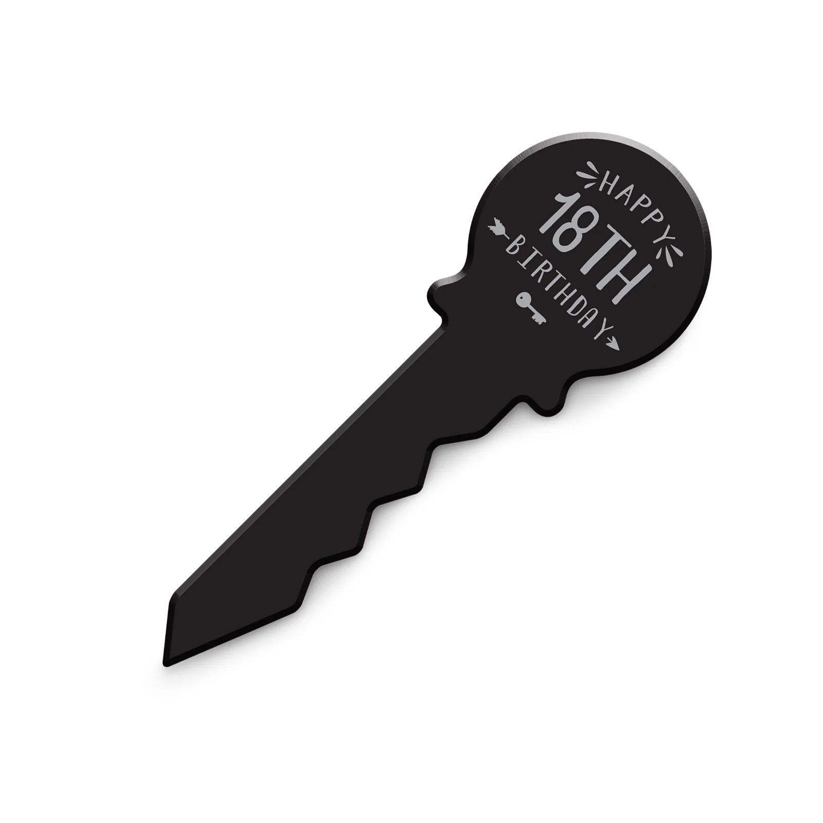18th Birthday Black Key Keepsake (36x12cm)